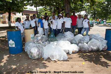 2016 International Coastal Cleanup - Ocean Conservancy at Negril Community Center and Long Bay Beach.