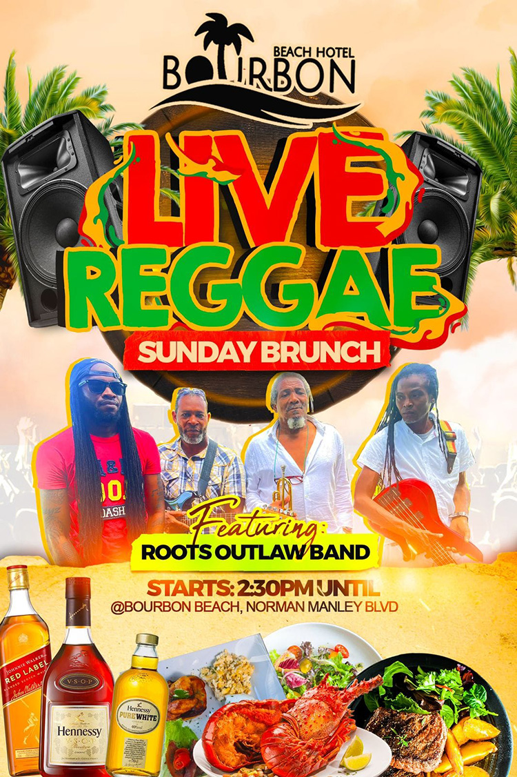 Live Reggae & Sunday Brunch @ Bourbon Beach