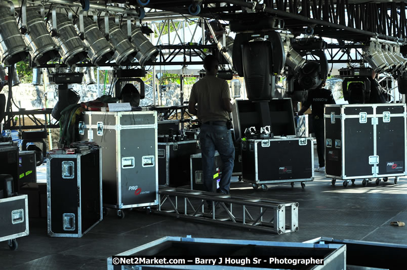 Preparations at the Venue - Jamaica Jazz and Blues Festival 2009, Thursday, January 15, 2009 - Venue at the Aqueduct on Rose Hall Resort &amp; Country Club, Montego Bay, Jamaica - Thursday, January 22 - Saturday, January 24, 2009 - Photographs by Net2Market.com - Barry J. Hough Sr, Photographer/Photojournalist - Negril Travel Guide, Negril Jamaica WI - http://www.negriltravelguide.com - info@negriltravelguide.com...!