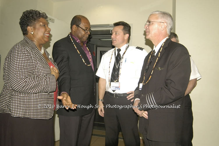 US Airways Inaugurtes New Service from Phoenix Sky Harbor International Airport to Sangster International Airport, Friday, December 18, 2009, Sangster International Airport, Montego Bay, St. James, Jamaica W.I. - Photographs by Net2Market.com - Barry J. Hough Sr, Photographer/Photojournalist - The Negril Travel Guide - Negril's and Jamaica's Number One Concert Photography Web Site with over 40,000 Jamaican Concert photographs Published -  Negril Travel Guide, Negril Jamaica WI - http://www.negriltravelguide.com - info@negriltravelguide.com...!