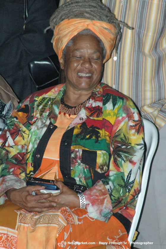 Cedella Booker - Bob Marley's Mother - Smile Jamaica, Nine Miles, St Anns, Jamaica - Saturday, February 10, 2007 - The Smile Jamaica Concert, a symbolic homecoming in Bob Marley's birthplace of Nine Miles - Negril Travel Guide, Negril Jamaica WI - http://www.negriltravelguide.com - info@negriltravelguide.com...!