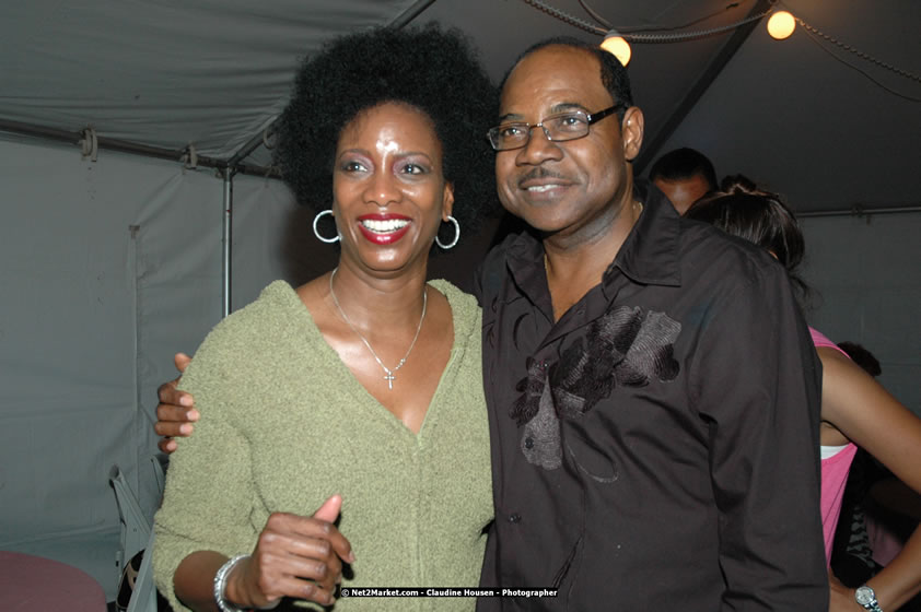 The Hon. Orette Bruce Goldwin, M.P., Prime Minister of Jamaica, Minister of Tourism, Hon. Edmund Bartlett, and Director of Tourism, Basil Smith at the Air Jamaica Jazz and Blues Festival 2008 The Art of Music - Thrusday, January 24, 2008 - Air Jamaica Jazz & Blues 2008 The Art of Music venue at the Aqaueduct on Rose Hall Resort & Counrty Club, Montego Bay, St. James, Jamaica W.I. - Thursday, January 24 - Saturday, January 26, 2008 - Photographs by Net2Market.com - Claudine Housen & Barry J. Hough Sr, Photographers - Negril Travel Guide, Negril Jamaica WI - http://www.negriltravelguide.com - info@negriltravelguide.com...!
