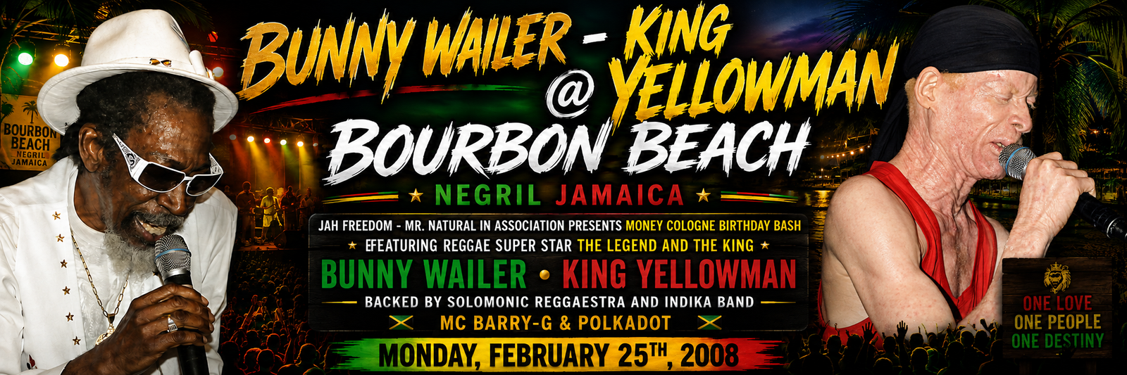 Bunny Wailer - King Yellowman @ Bourbon Beach complete concert gallery