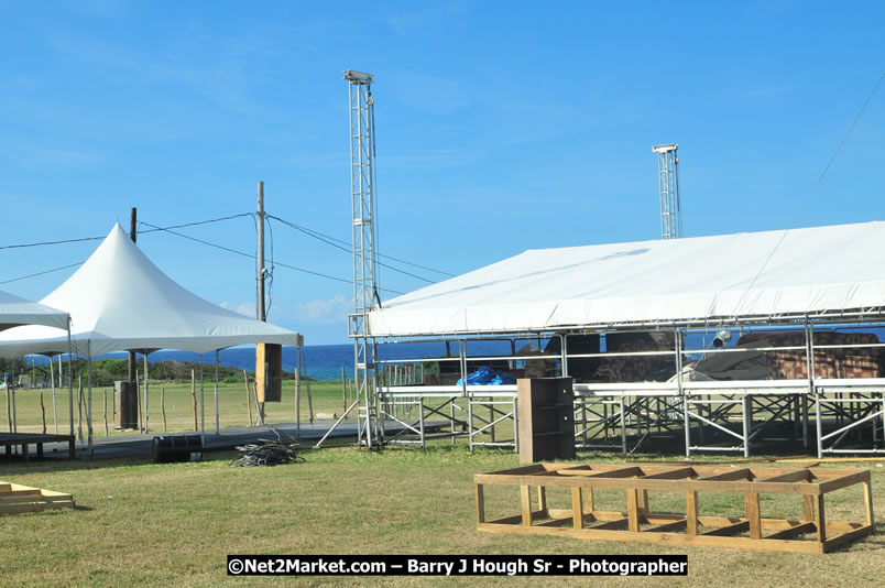 Preparations at the Venue - Jamaica Jazz and Blues Festival 2009, Thursday, January 15, 2009 - Venue at the Aqueduct on Rose Hall Resort &amp; Country Club, Montego Bay, Jamaica - Thursday, January 22 - Saturday, January 24, 2009 - Photographs by Net2Market.com - Barry J. Hough Sr, Photographer/Photojournalist - Negril Travel Guide, Negril Jamaica WI - http://www.negriltravelguide.com - info@negriltravelguide.com...!