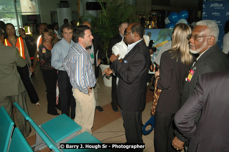 JetBue Airways' Inaugural Air Service between Sangster International Airport, Montego Bay and John F. Kennedy Airport, New York at MBJ Airports Sangster International Airport, Montego Bay, St. James, Jamaica - Thursday, May 21, 2009 - Photographs by Net2Market.com - Barry J. Hough Sr, Photographer/Photojournalist - Negril Travel Guide, Negril Jamaica WI - http://www.negriltravelguide.com - info@negriltravelguide.com...!