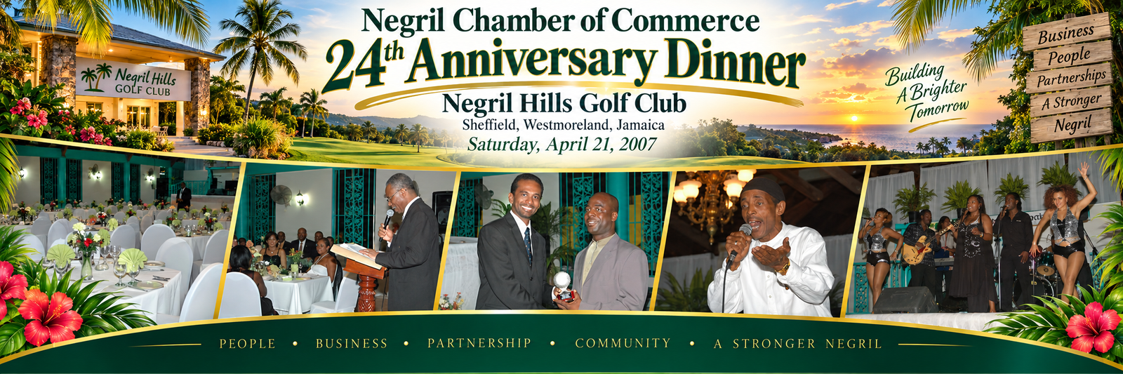Negril Chamber of Commerce 24th Anniversary Dinner at Negril Hills Golf Club, April 21, 2007