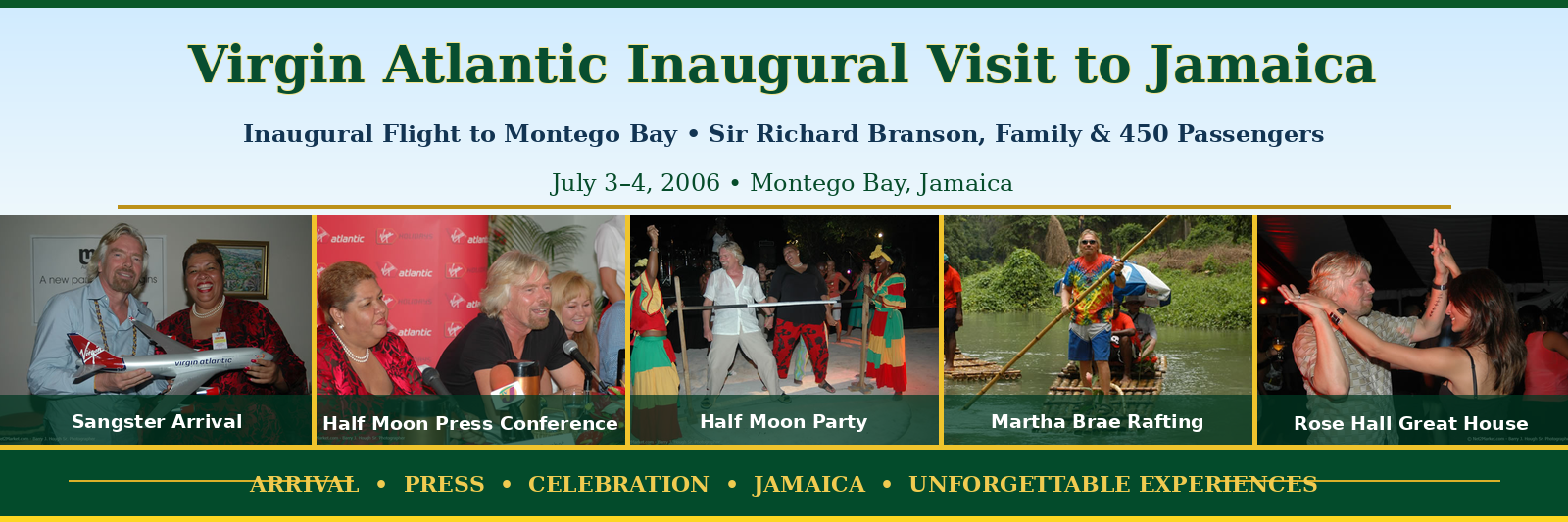 Virgin Atlantic Inaugural Visit to Jamaica header