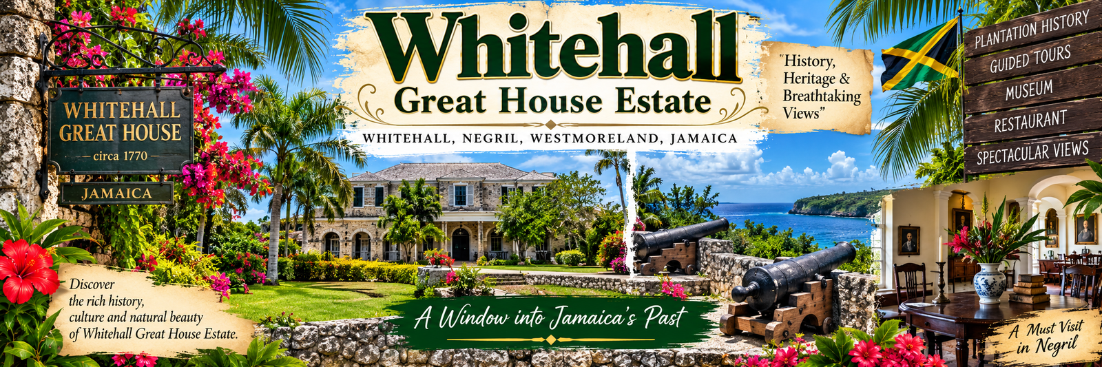 Whitehall Great House Estate at Whitehall, Negril, Westmoreland, Jamaica